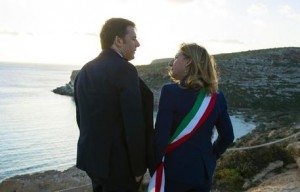 Renzi in Lampedusa